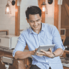 Salon owner enjoying 24/7 salon and spa software support